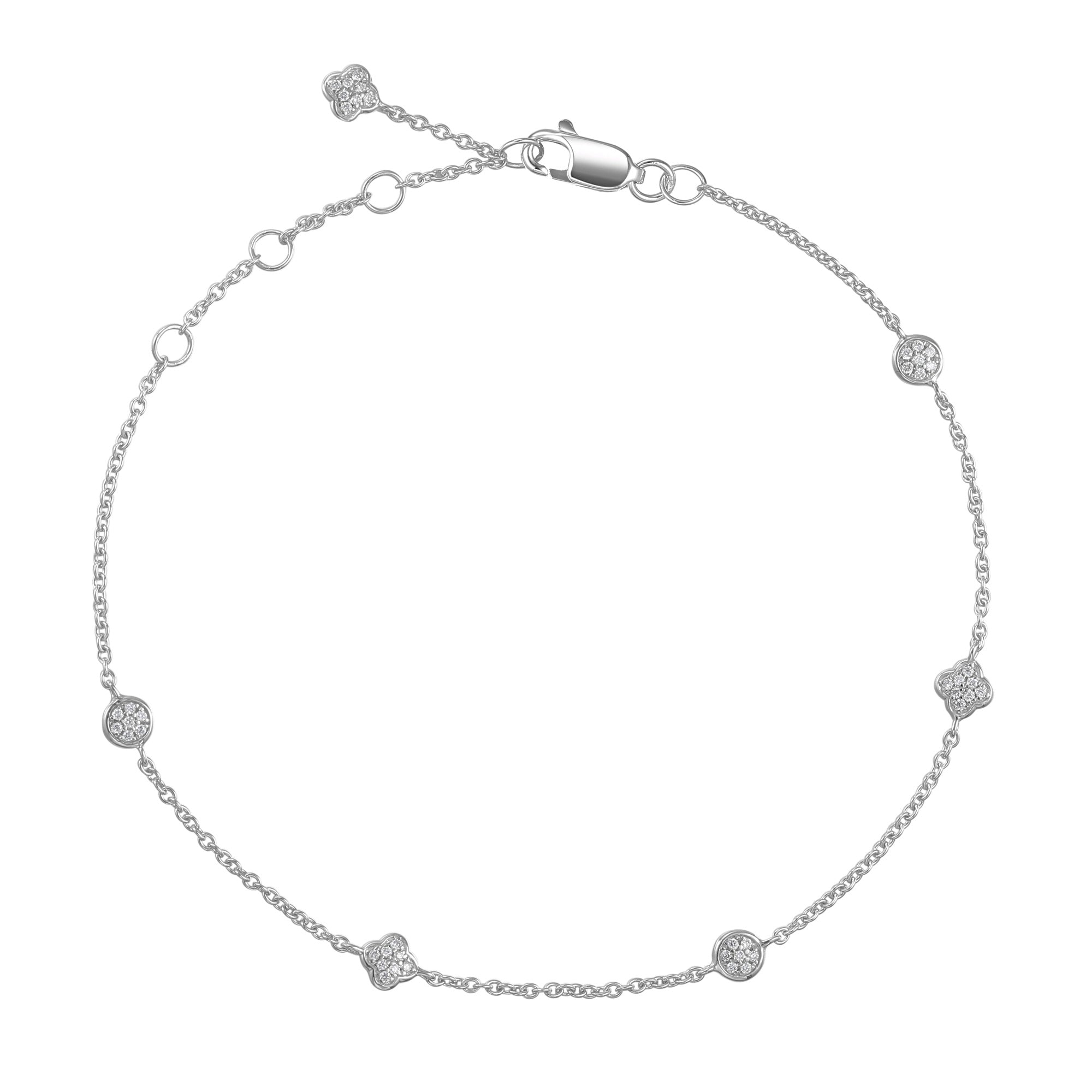 Diamond By The Yard Bracelet - Delicate Fine Jewellery for Everyday Luxury 0.10ct G/SI