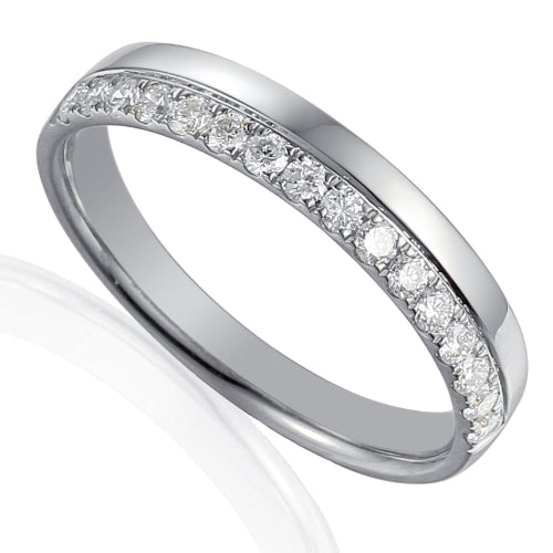 Platinum Diamond Micro Set Eternity Ring - The Real Gem