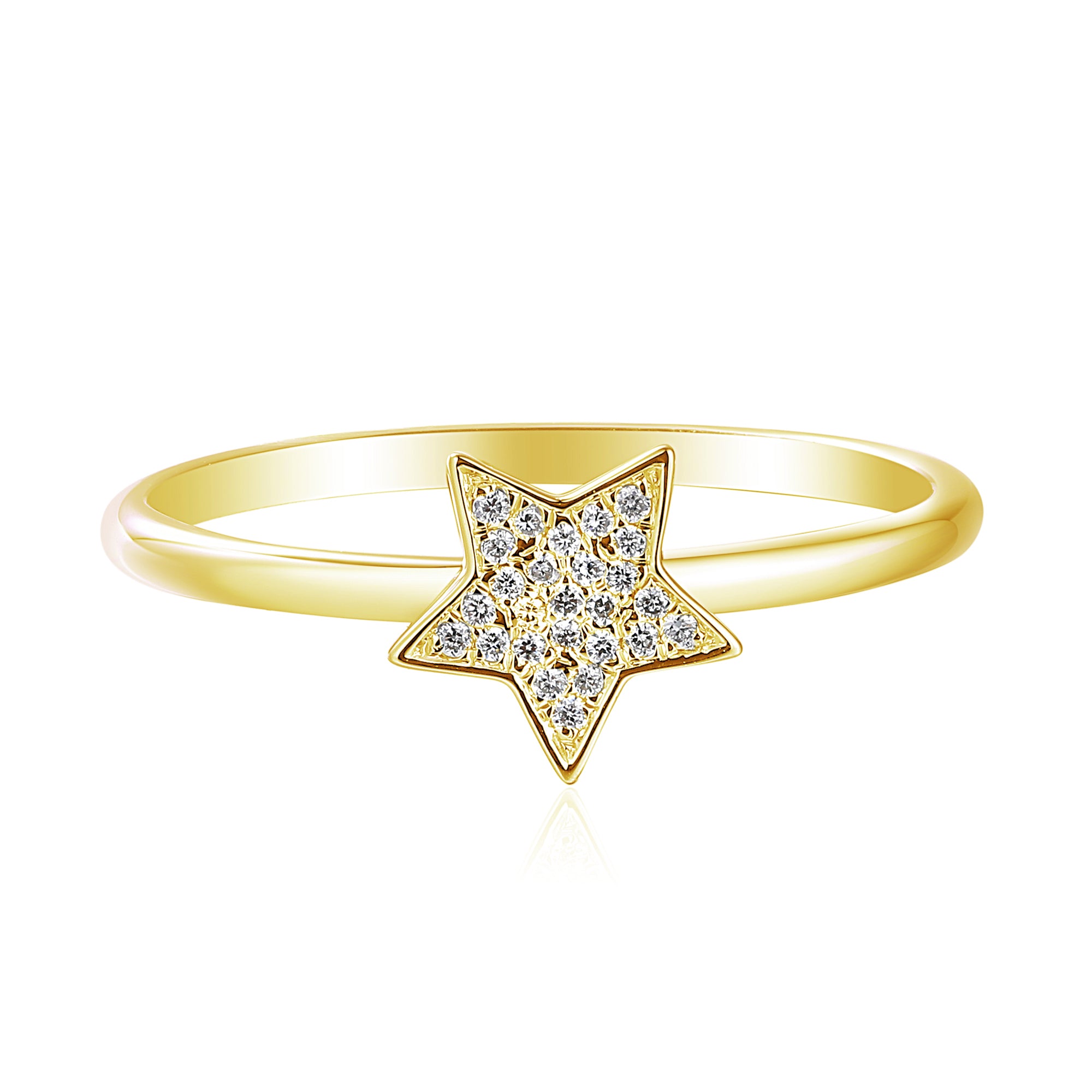 Diamond Star Shape Ring 0.06ct G/SI