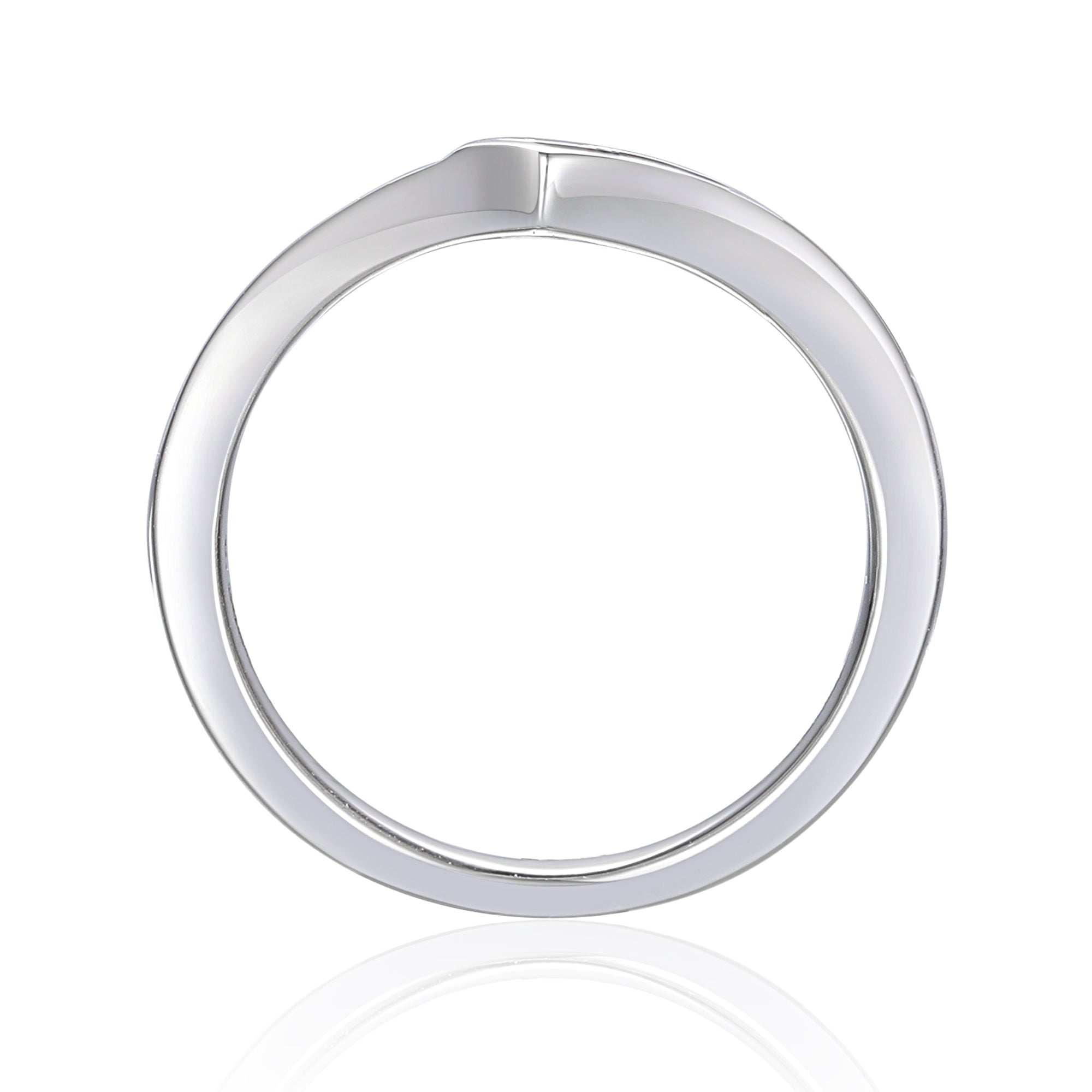 Baguette Diamond Wishbone Ring - G/VS