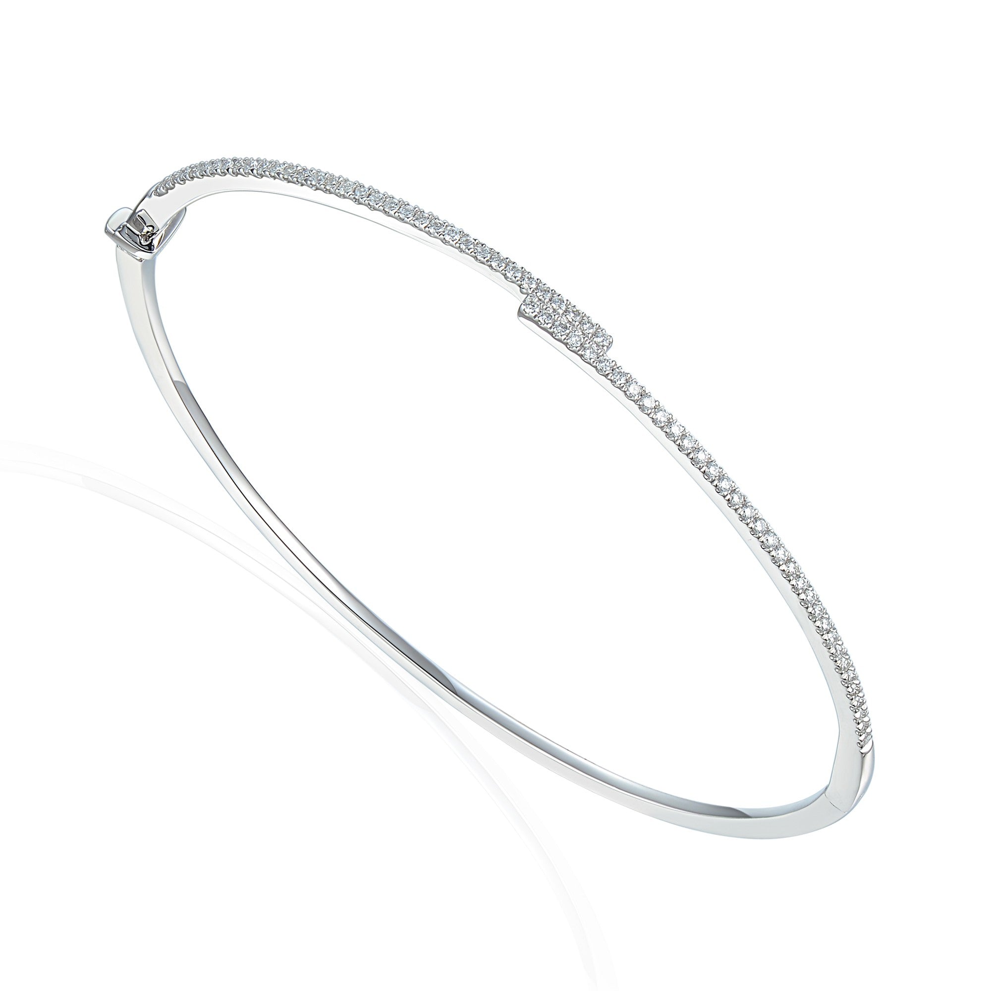 Micro Set Round Diamond Bangle – The Real Gem