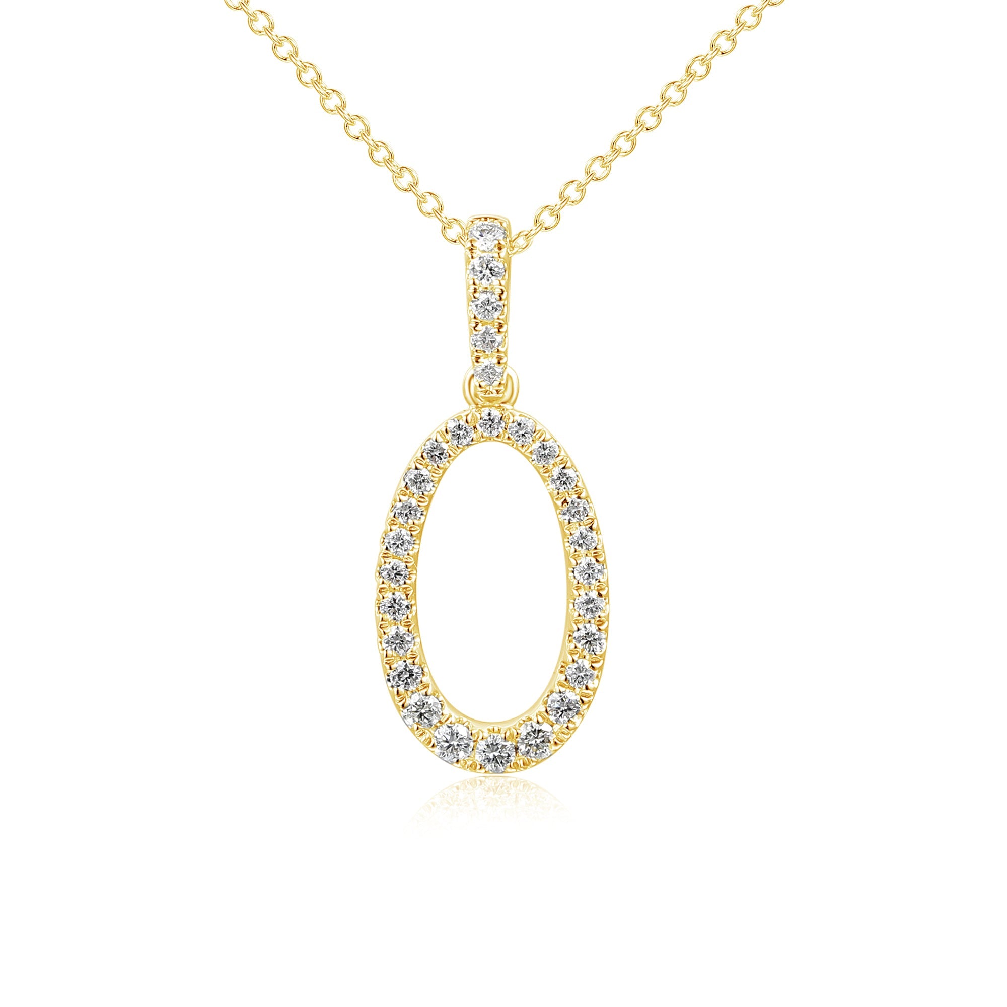 Round Brilliant Cut Micro Set Diamond Circle Pendant – The Real Gem
