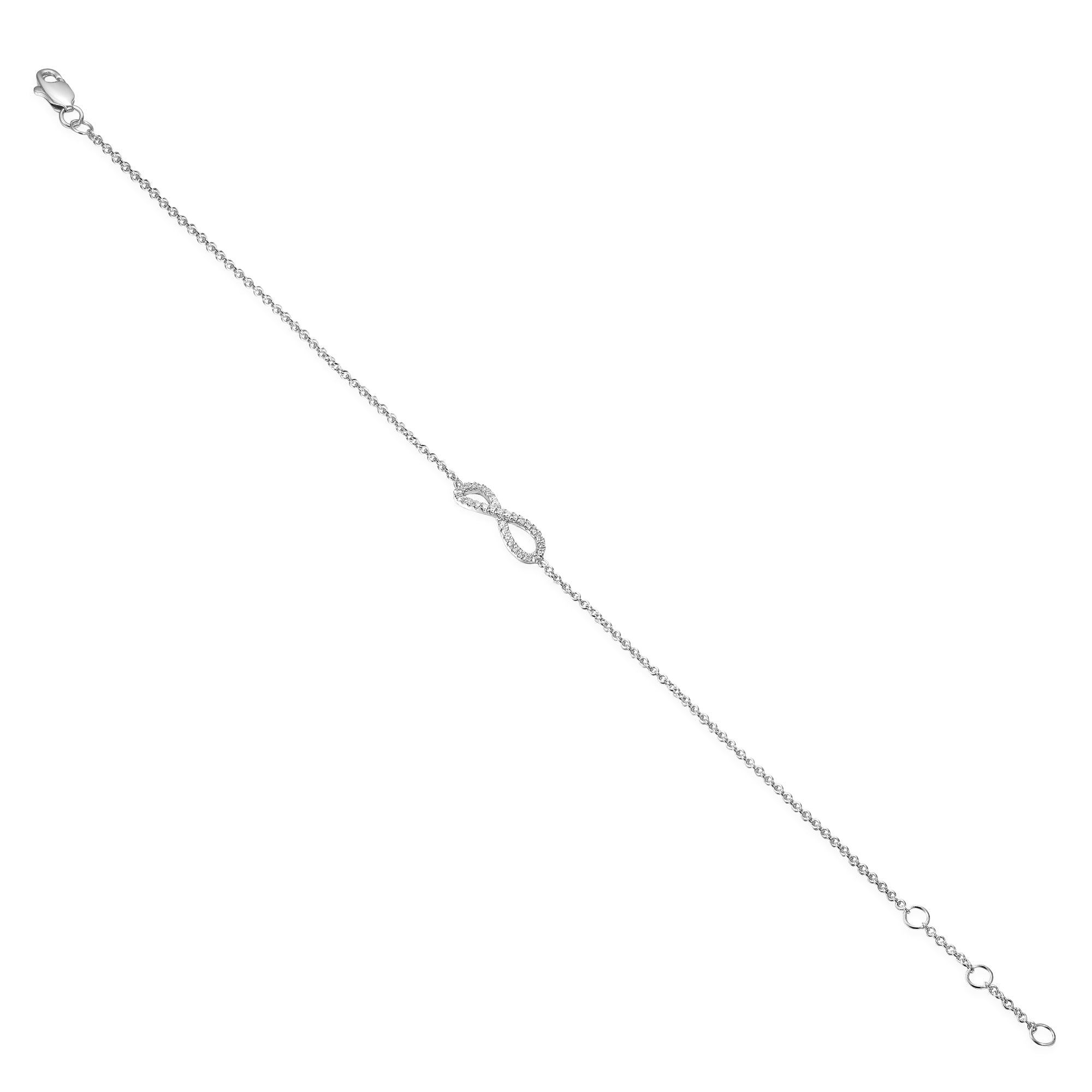 Infinity Diamond Bracelet 0.09ct G/SI