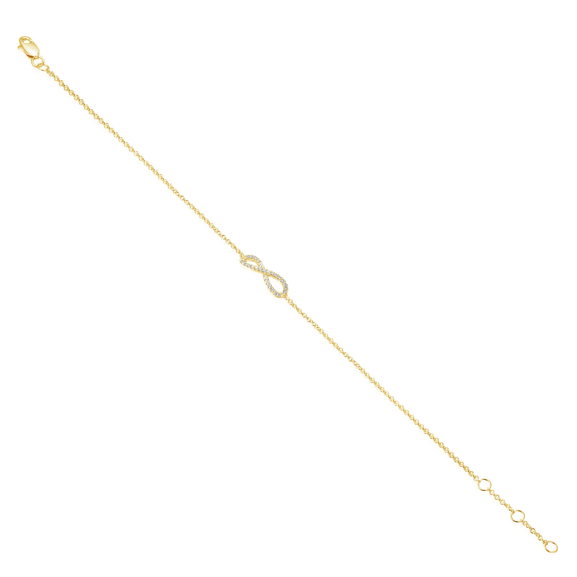 Infinity Diamond Bracelet 0.09ct G/SI