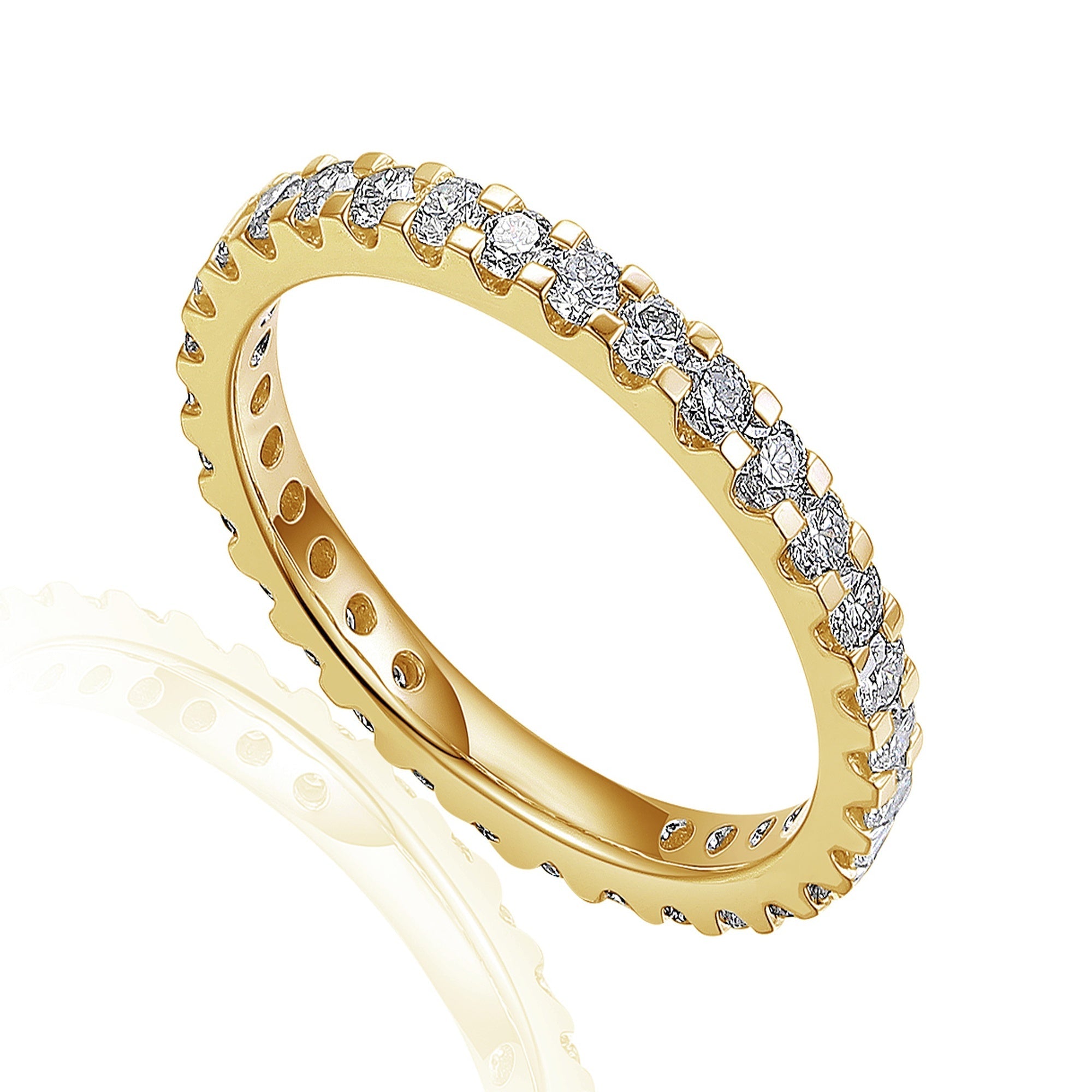 Round Brilliant Cut Diamond Micro Set Eternity Ring – The Real Gem