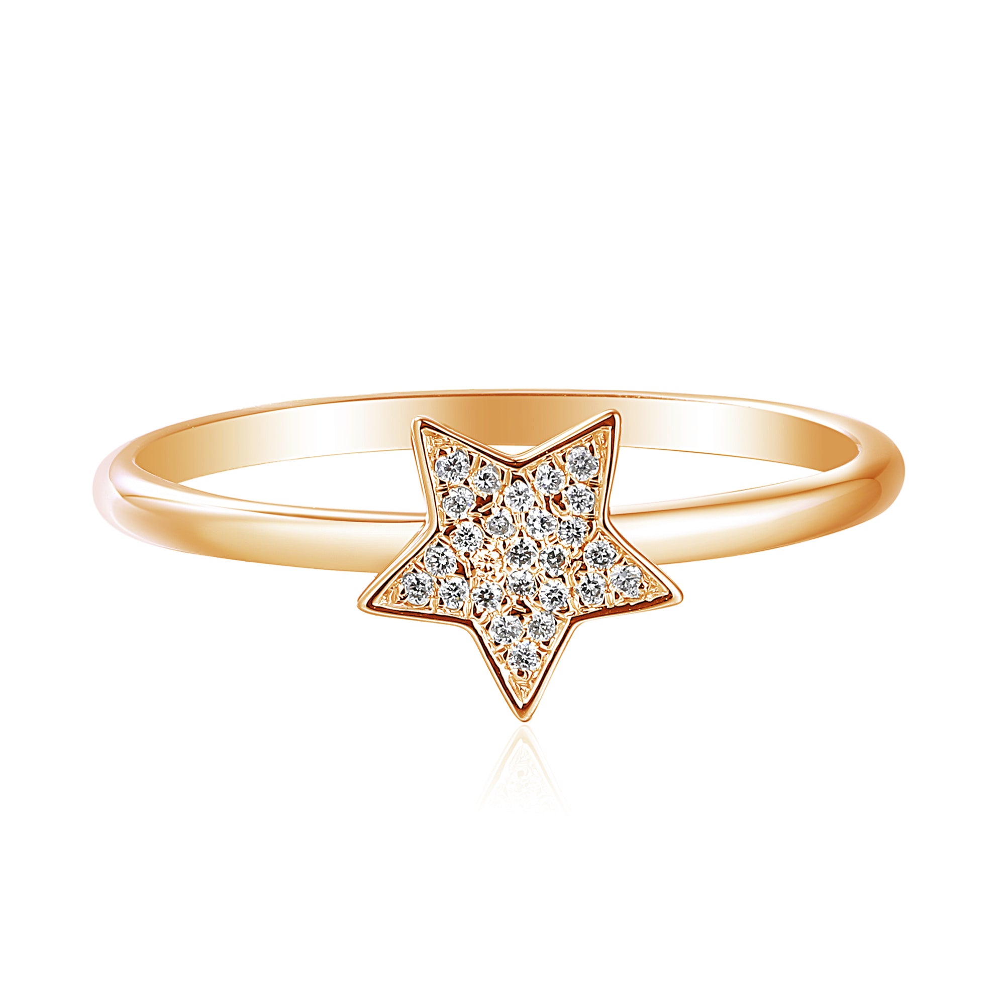Diamond Star Shape Ring 0.06ct G/SI