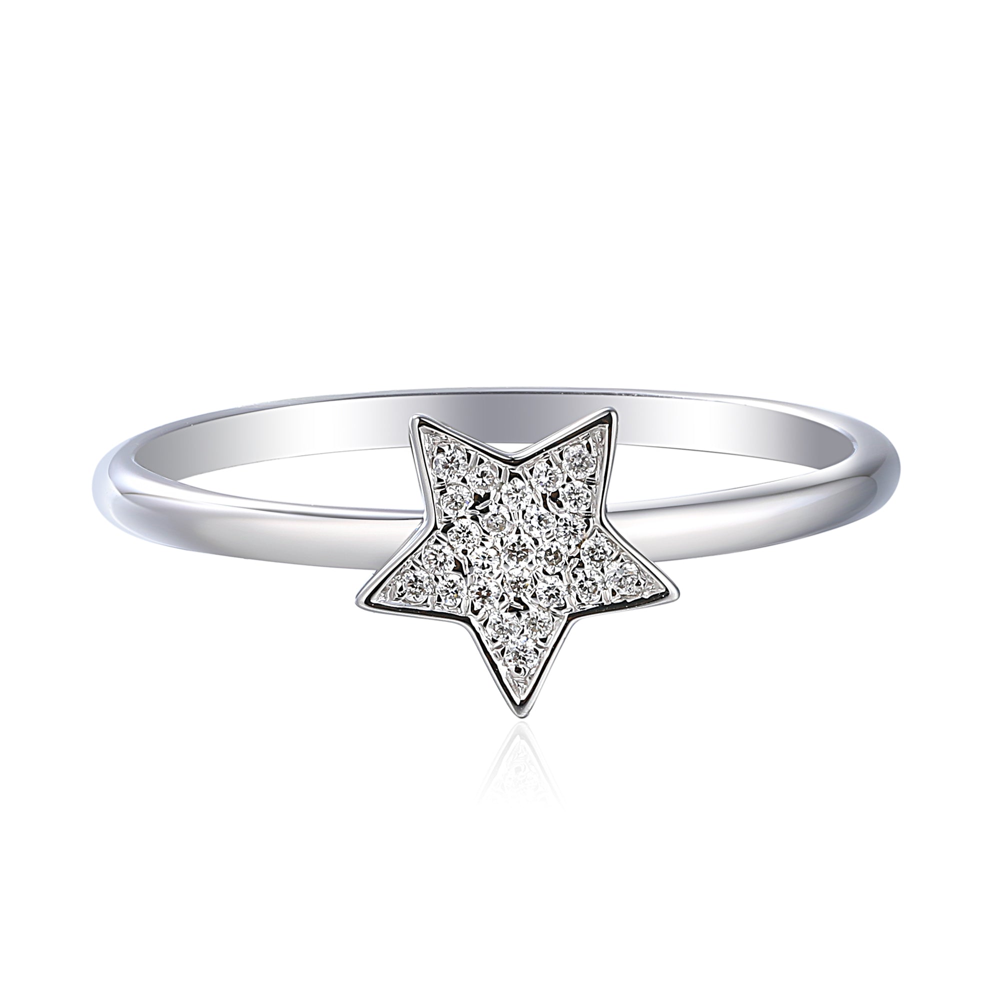 Diamond Star Shape Ring 0.06ct G/SI