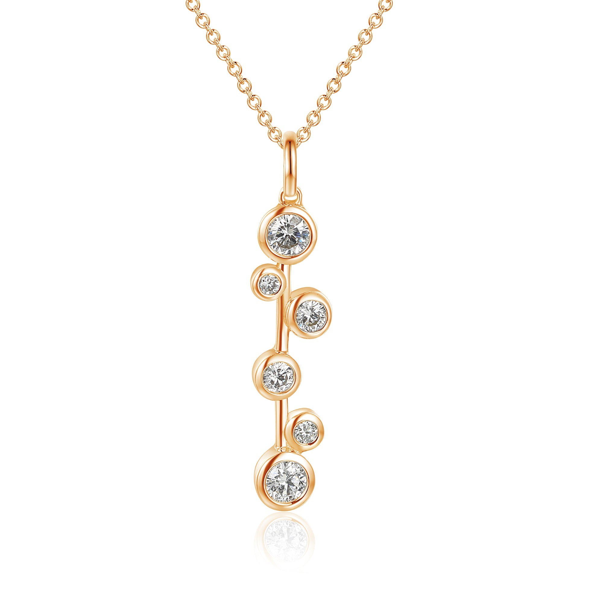 18k Rose Gold Raindance Diamond Pendant Necklace – The Real Gem