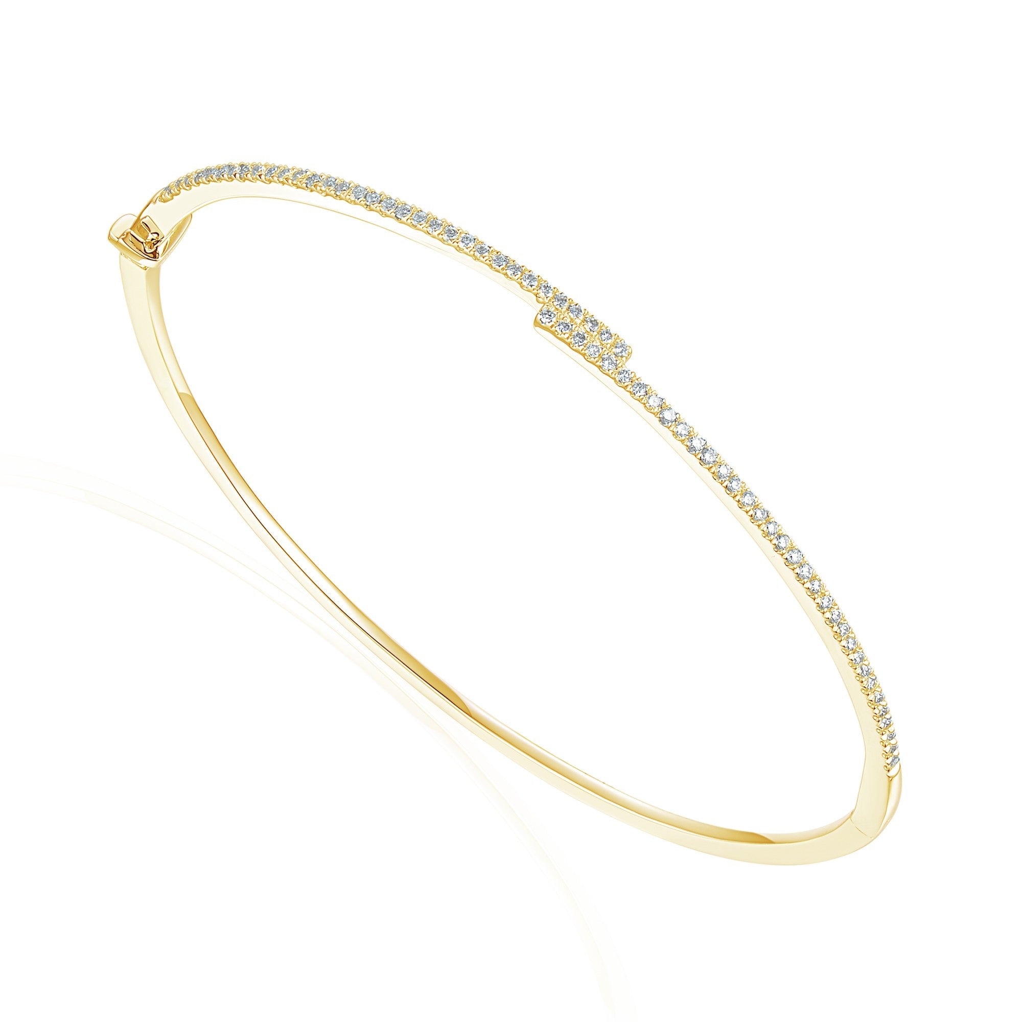 Micro Set Round Diamond Bangle – The Real Gem