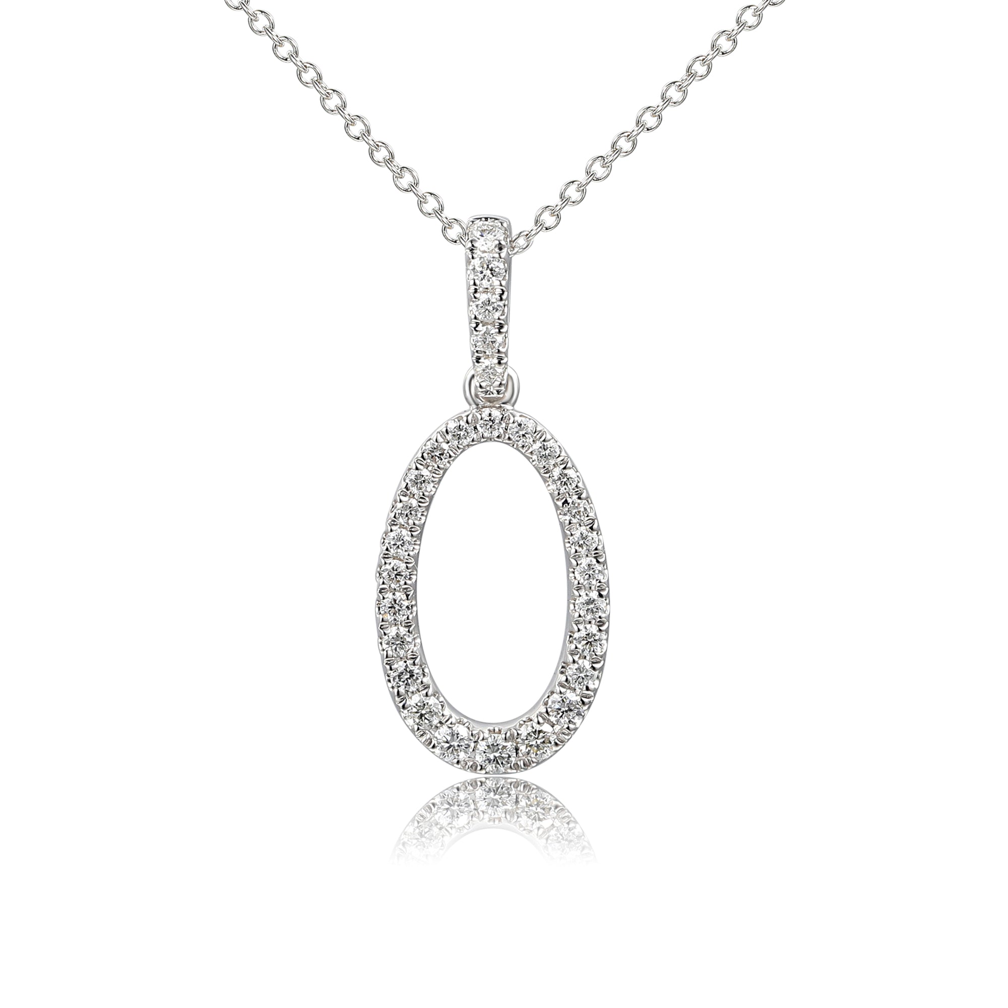 Round Brilliant Cut Micro Set Diamond Circle Pendant – The Real Gem